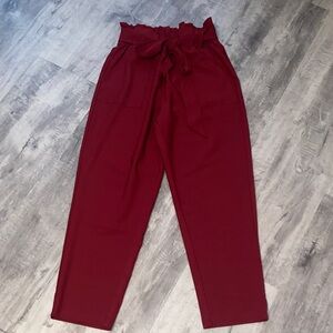 Cute burgundy pants that are soft and lightweight
